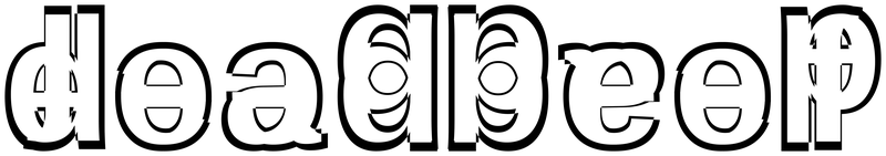 Ambigram for deadbeef in Liberationsans-bold